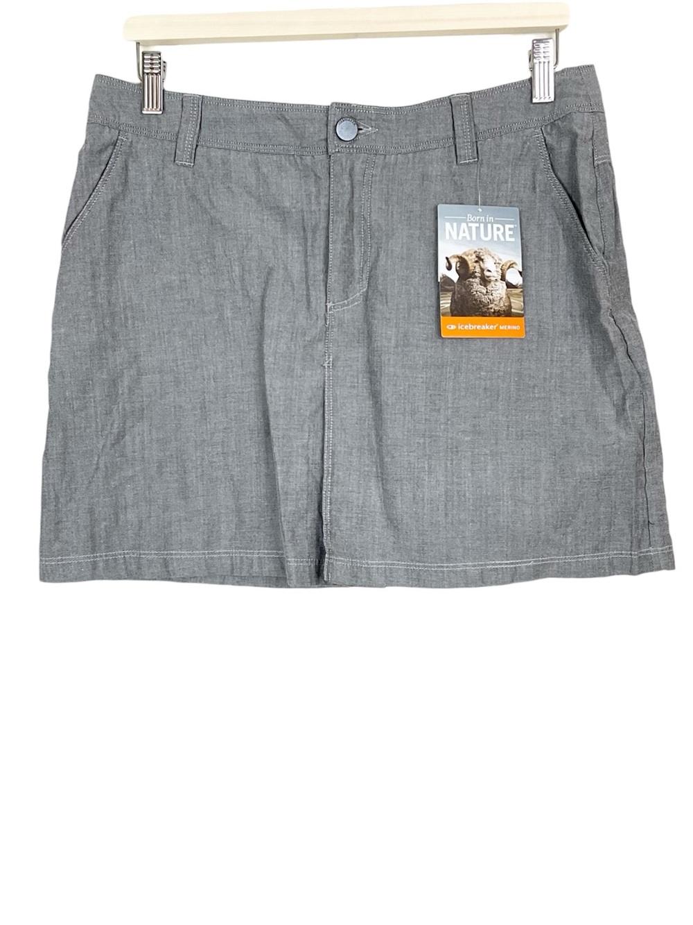 Icebreaker Merino Wool Destiny Skirt Heather Gray Size 30